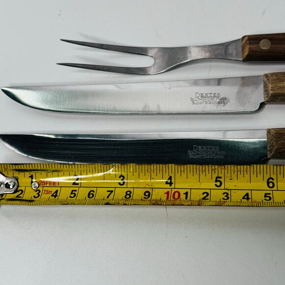 Vintage Dexter Russell Southbridge 3 Piece Set Knife and Fork - Picture 4 of 4